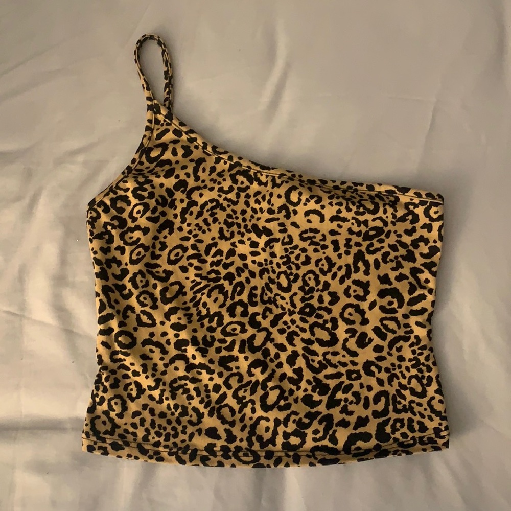 Cheetah Print One Shoulder Tank
